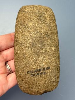 4 3/4" Impressive Hardstone Celt, Found in Columbiana Co., Ohio, Ex: Cicero Collection