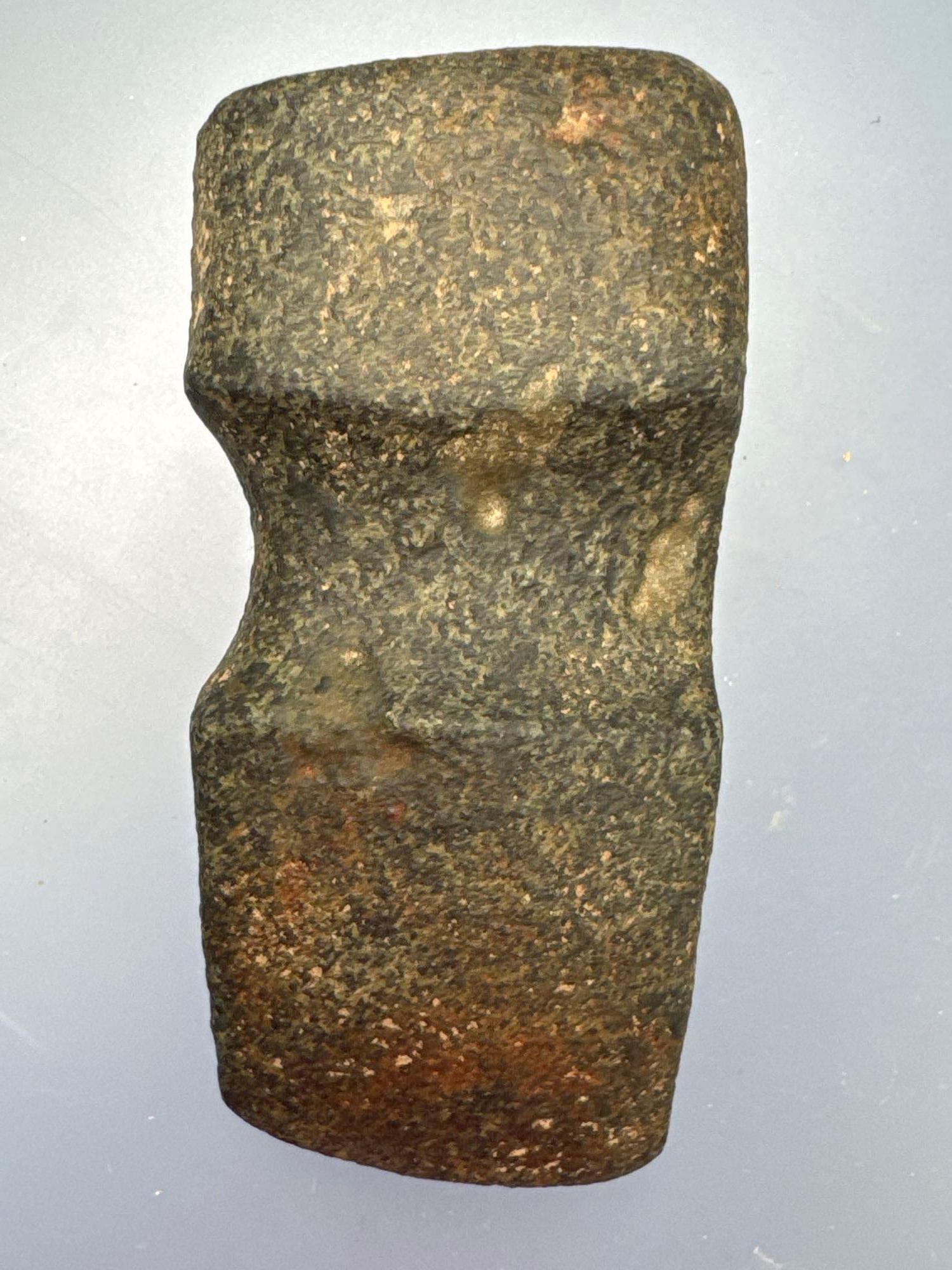 4" Axe, 3/4 Groove, SITS ON END, Found in St. Louis Co., MO, Ex: Rich Becker of Highland Illinois