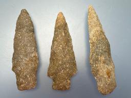 Lot of Archaic Stem Points, Longest is 3 1/8", Found in Northampton Co., PA by the Burley Family,