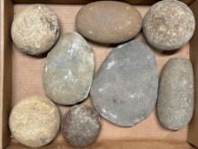 Lot of Grinding Stones, Manos, Found in Moorestown, New Jersey, Longest is 7 1/4"