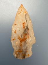 1 3/4" Semi-Translucent Stemmed Point, Found in North Carolina