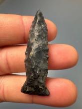 2" Coshocton Chert Fishtail Point, Found in Ohio, Ex: Tom Davis Collection