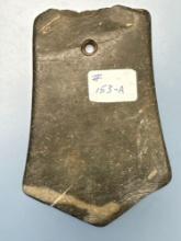 3 5/8" Slate Trapezoidal Pendant, Found in Eastern Pennsylvania, Ex: Vandegrift Collection,