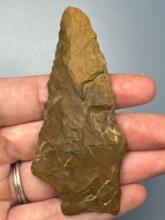 FINE 3 1/4" Jasper Transitional Point, 2-Tone Jasper, Found in Gloucester County, New Jersey