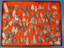 65+ Various Points, Arrowheads, Made of Cohansey Quartzite, Most Found in Gloucester County, NJ