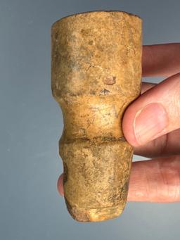 RARE 3" Clay Mic Mac Style Pipe, Found on the Seneca Kendaia Site, Seneca Co., NY, Ex: Summers