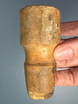 RARE 3" Clay Mic Mac Style Pipe, Found on the Seneca Kendaia Site, Seneca Co., NY, Ex: Summers