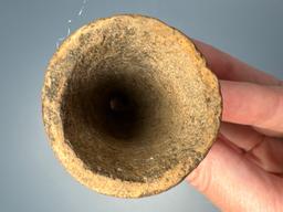 RARE 3" Clay Mic Mac Style Pipe, Found on the Seneca Kendaia Site, Seneca Co., NY, Ex: Summers