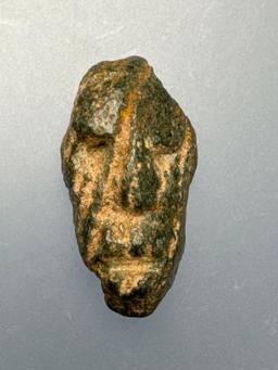 HIGHLIGHT Steatite Susquehannock Maskette, 1 3/16", Found on Lower (Byrd) Leibhart Site, York Co.,