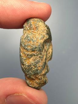 HIGHLIGHT Steatite Susquehannock Maskette, 1 3/16", Found on Lower (Byrd) Leibhart Site, York Co.,