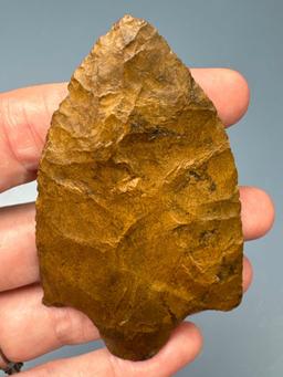 HIGHLIGHT 3 1/8" Jasper Lehigh Broadpoint, Found in Berks Co., PA, Ex: Podpora, Rich Johnston