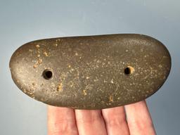 3 3/4" Gorget, Found in Carbon Co., PA, Ex: Dr. Wheeler Collection, Nicely Made, Polished