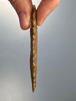 Nice 3" Serrated Side Notch Point, Found Prior to 1931 in New Jersey, Jasper, Ex: Podpora, AC Wedy