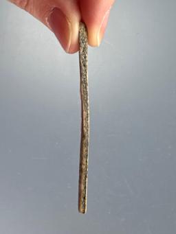 RARE 2 3/4" Bone War Club, Iroquoian, Found on White Site, Chenango River, Chenango Co., New York.