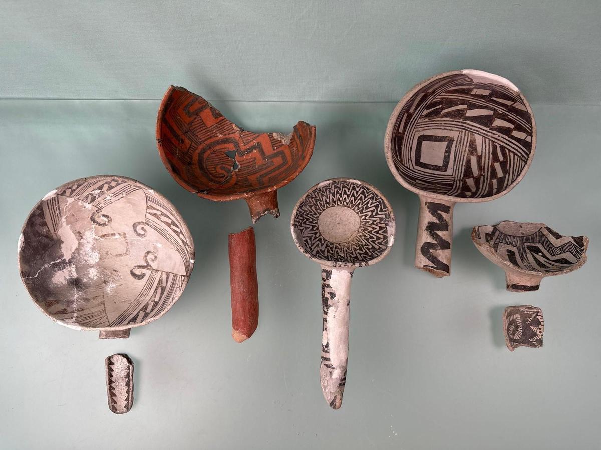 NICE Lot of 5 Anasazi Ladles, Great Restoration Candidates as they are Missing Pieces, Arizona