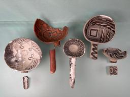 NICE Lot of 5 Anasazi Ladles, Great Restoration Candidates as they are Missing Pieces, Arizona