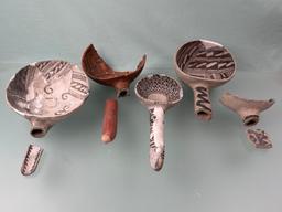 NICE Lot of 5 Anasazi Ladles, Great Restoration Candidates as they are Missing Pieces, Arizona