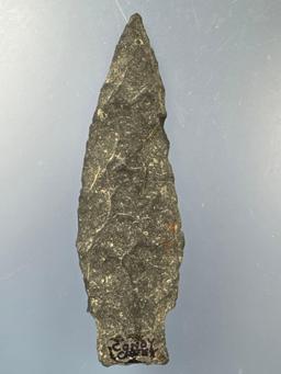 FINE 4 1/2" Argillite Hoover Island Point, Conoy Creek, Lancaster Co., Pennsylvania