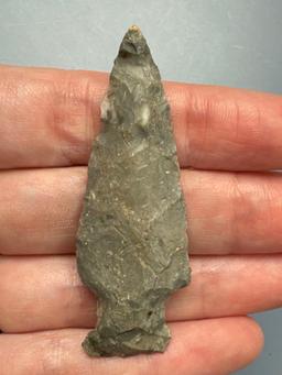 2 5/16" Stemmed Point, Found in Northeastern Kansas, Ex: Terry Miller