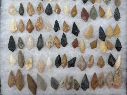 120+ Piscataway Arrowheads, Found in New Jersey, Longest is 2 1/16", Jasper, Quartz and More