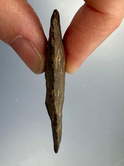 2 1/16" Nice Corner Notch Point, Found in Berks Co., Pennsylvania, Ex: Ted Knieriem