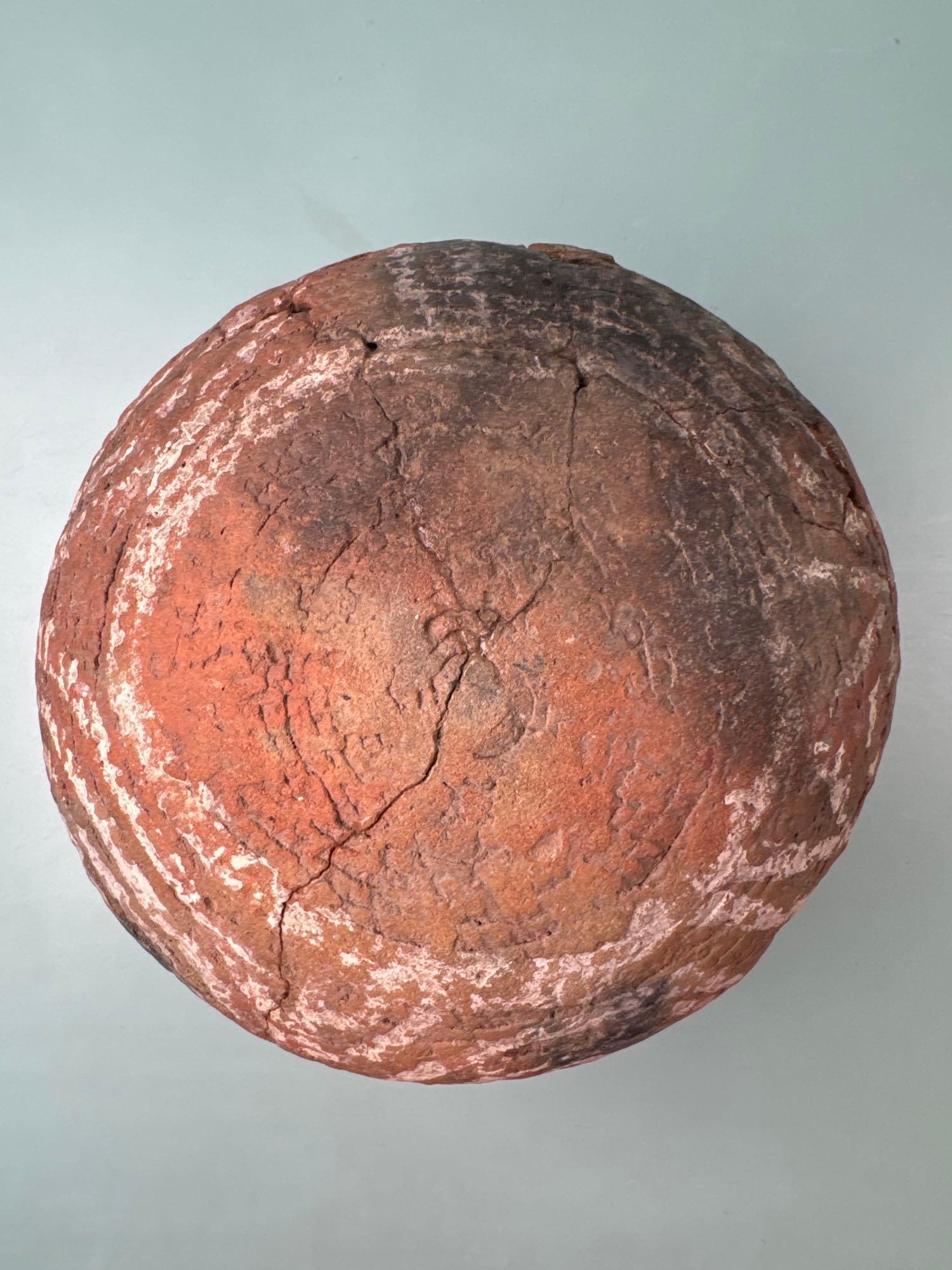 HIGHLIGHT 7" x 4 1/2" Rare Redware w/White Design, Anasazi, Broken+Reglued, NO RESTORATION