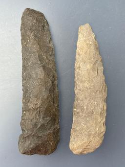 Pair of Well-Made Knives, Longest is 5 3/4", Found along the Nemaha River in Nemaha Co., Kansas