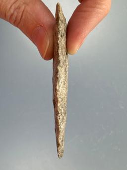 RARE 2 13/16" Fluted Paleo Clovis, Found in Greenwood Co., Kansas by Terry Miller