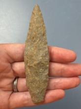 NICE 3 7/8" Quartzite Piney Island Point, Found in Lancaster Co., Pennsylvania, Ex: Ted Knieriem