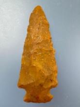 Large 3 7/16" Jasper Stemmed Point, Found in Berks Co., Pennsylvania, Ex: Ted Knieriem