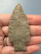 Nice 2 5/8" Stemmed Point, THIN, Found in Greenwood Co., Kansas by Terry Miller