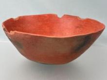 NICE Red Anasazi Pottery Vessel, Bowl, 8 3/4", Solid Vessel, No Restoration, Arizona, Ex: Miller
