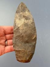 LARGE 5 3/4" Chert Knife Blade, Found on Oswego Co., New York, Ex: Ted Knieriem