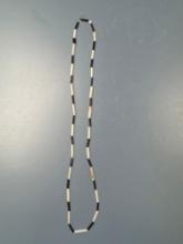 RARE 19" Strand of White and Black Straw Beads, SUSQUEHANNOCK, Found by Ron Stoner, Strickler,