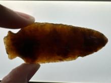 FINE 2 3/4" Knife River Flint Point, Translucent, Idaho/North Dakota, Ex: Carole Collection,