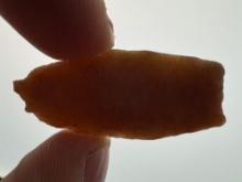 1 5/8" RARE Paleo Hixton Quartzite Agate/Heavily Ground Base, Ex: Carole Collection