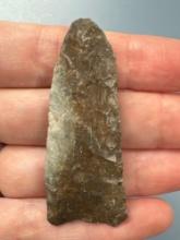 NICE 2 1/4" Late Paleo Midland Point, Finely Made, Found in Greenwood Co., Kansas, Ex: Terry Miller