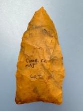 2 7/17" Jasper Fox Creek Point, Found in Cumberland Co., New Jersey, Ex: Ted Knieriem
