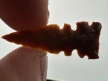 HIGHLIGHT Translucent Agate Tri-Notch Point, IMPRESSIVE, Found in Greenwood Co., Kansas