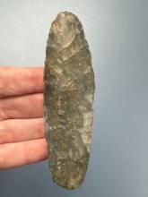FINE 4" Stemmed Paleo Knife, Found in Greenwood Co., Kansas, Ex: Terry Miller