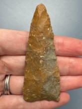 FINE 2 7/8" Lanceolate Point, Found in Northeastern Kansas, Ex: Terry Miller