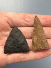 Black Chert and Jasper Triangle Points, Longest is 1 13/16", Found in New Jersey, Ex: Podpora