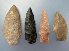 4 Fine Points, Longest is 2 5/8", Found in Dauphin Co., Pennsylvania, Ex: Ted Knieriem