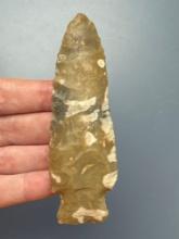WOW 3 15/16" Expanded Base Point, NICE MATERIAL, Found in Northeastern Kansas, Ex: Terry Miller