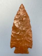 RESTORED TIP 2 5/8" Fine Corner Notch Point, Top 3/16" of Tip Restored, Found in NE KS