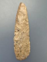SUPERB 4" River Polished Paleo Knife, Found in Ponca City, Kay Co., Oklahoma Along Arkansas River