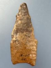 FINE 2 3/4" River Polished Plainview Point, Ancient Edge Tip Damage, Found Ponca City, Kay Co., OK