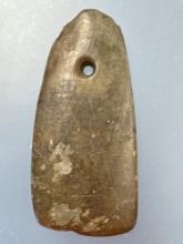 3 1/8" Banded Slate Pendant, Found in Ohio, Ex: Sexton Collection