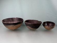 x3 Anasazi Pottery Bowls, Broken and Reglued, SET Found Together by Terry Miller, Arizona,