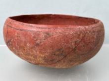 SUPERB Redware w/ Black Design, Anasazi Vessel, 8" x 3 1/4", Broken and Re Glued, Arizona,